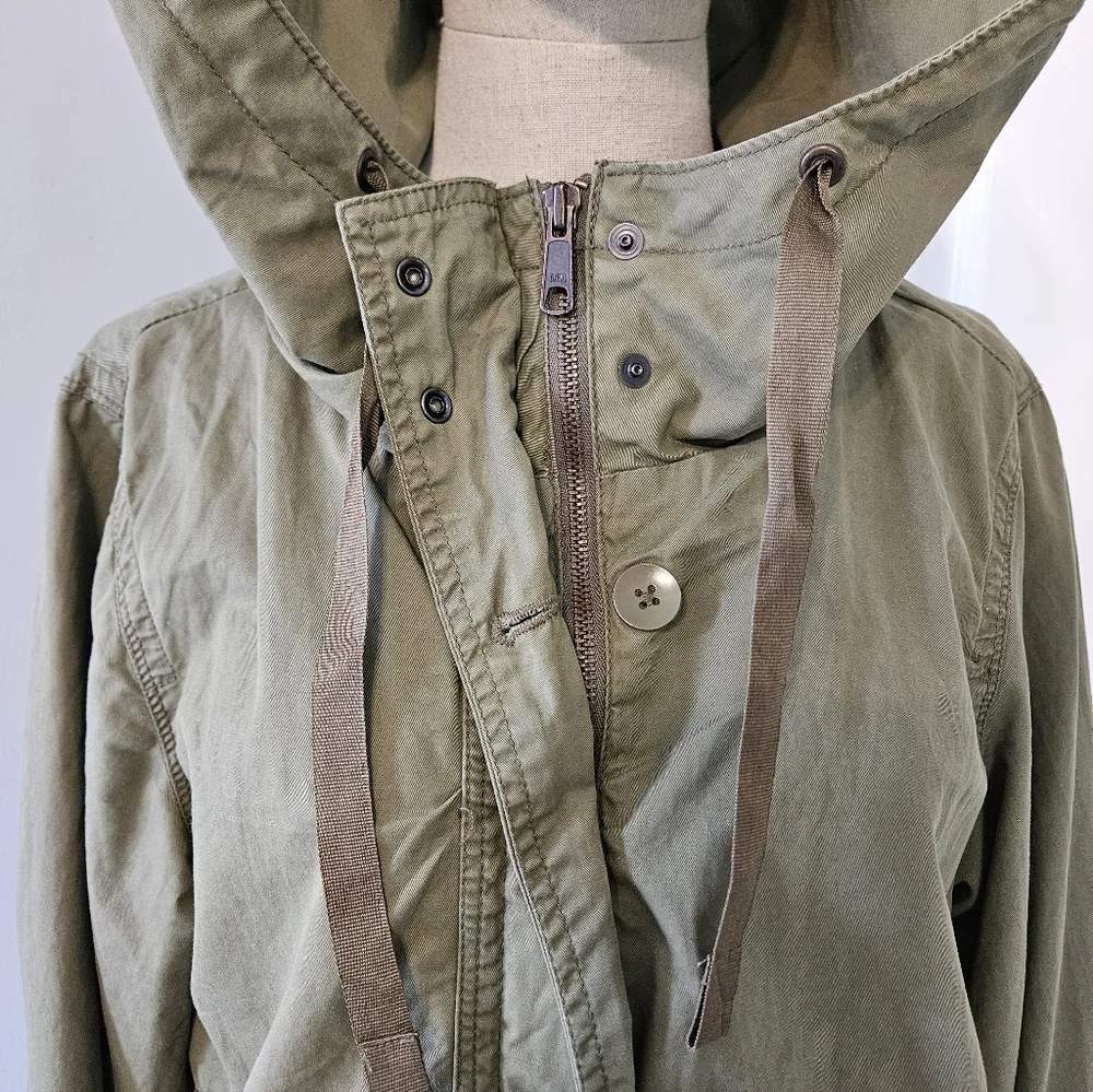 GAP Olive Utility Hooded Jacket